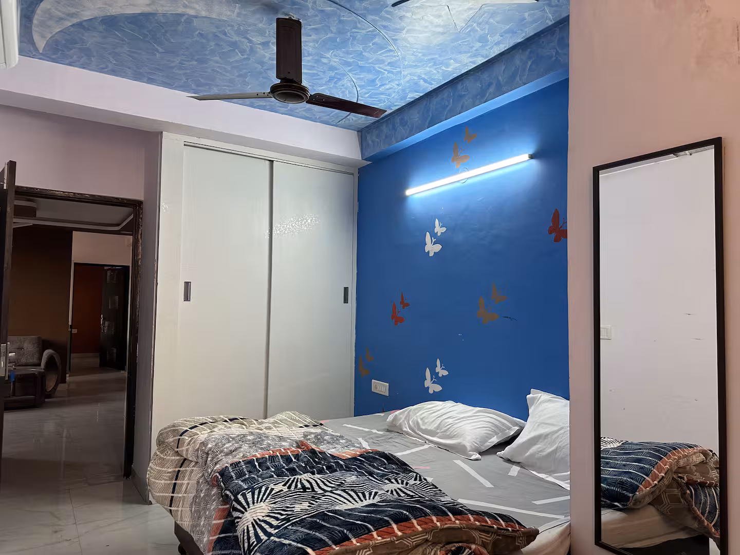 Spacious 4BHK Flat in Central Jaipur | 10 Guests Bedroom 2 photo 1